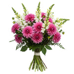 Subtle Bouquet of Dahlia and White Snapdragon - Flowers Box London