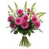 Subtle Bouquet of Dahlia and White Snapdragon - Flowers Box London