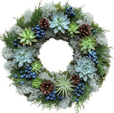 Succulent and Berries Wreath - Flowers Box London