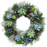 Succulent and Berries Wreath - Flowers Box London