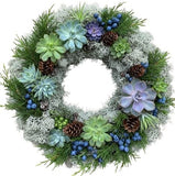 Succulent and Berries Wreath - Flowers Box London