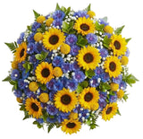 Summer Sunshine and Sky Bouquet - Flowers Box London