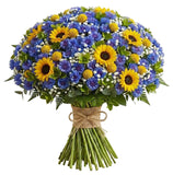 Summer Sunshine and Sky Bouquet - Flowers Box London