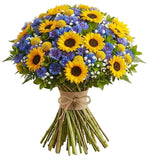Summer Sunshine and Sky Bouquet - Flowers Box London
