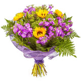 Sunflowers and Cerise Stock Bouquet - Flowers Box London