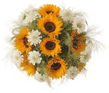 Sunflowers and Scabiosa with Panicum Grass Bouquet - Flowers Box London