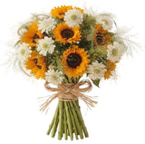 Sunflowers and Scabiosa with Panicum Grass Bouquet - Flowers Box London
