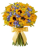 Sunflowers with Agapanthus Bouquet - Flowers Box London
