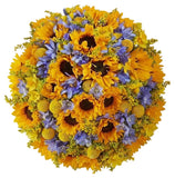 Sunflowers with Agapanthus Bouquet - Flowers Box London