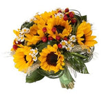 Sunflowers with Daisy Tanacetum Bridal Bouquet - Flowers Box London