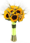 Sunflowers with Dried Wheat Bouquet
