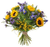 Sunflowers with Iris Bouquet - Flowers Box London
