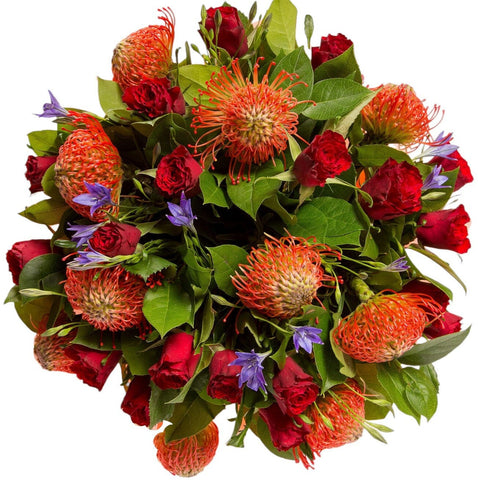Sunset Radiance with Roses Bouquet