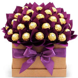 Sweet Box of Chocolate in Plum Wrapper - Flowers Box London