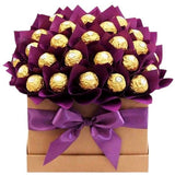 Sweet Box of Chocolate in Plum Wrapper - Flowers Box London