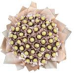 Sweet Light Pink Metalic Wrapped Chocolate Bouquet