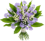 Sweet Pea and Lily of Valley Bouquet - Flowers Box London