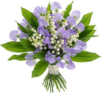 Sweet Pea and Lily of Valley Bouquet
