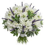 Sweet Pea with Lavender Bouquet - Flowers Box London