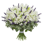 Sweet Pea with Lavender Bouquet - Flowers Box London