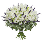 Sweet Pea with Lavender Bouquet - Flowers Box London