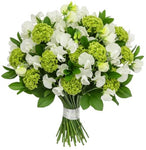 Sweet Peas in Blooming Green Bouquet