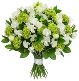 Sweet Peas in Blooming Green Bouquet - Flowers Box London