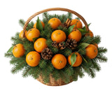 Tangerine Christmas Basket - Flowers Box London