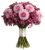 The Beauty of Pink Dahlia with Wax Flowers Bouquet - Flowers Box London