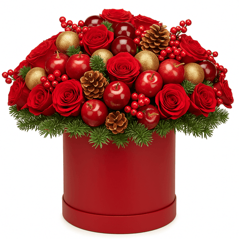 The Christmas Charm Luxury Signature Box - Flowers Box London