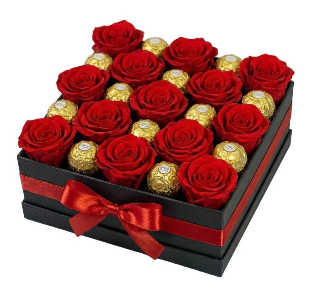 The Indulgence Rose & Ferrero Collection Box – Luxury Flowers ...
