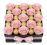 The Indulgence Rose & Ferrero Collection Box - Flowers Box London