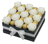 The Indulgence Rose & Ferrero Collection Box - Flowers Box London