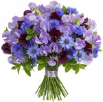 Touch of the Garden - Sweet Pea and Cornflowers Bouquet