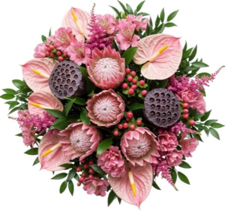 Tropical Symphony in Pink Bouquet