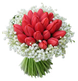 Tulips and Lily of Valey Luxury Bouquet - Flowers Box London