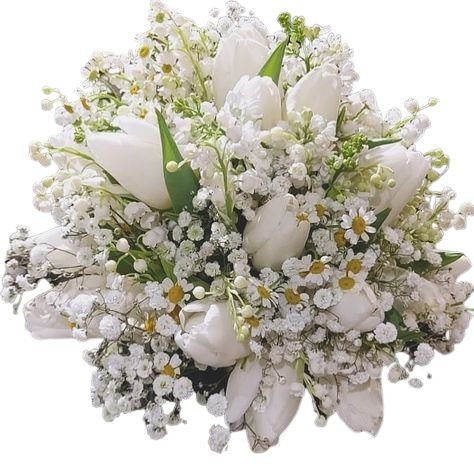 Tulips and Lily of Valley Bouquet - Flowers Box London