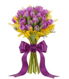 Tulips in Mimosa Splendid Bouquet - Flowers Box London