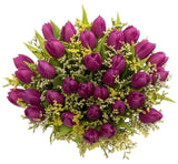 Tulips in Yellow Limonium Bouquet - Flowers Box London