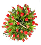 Tulips with Greenery Basket - Flowers Box London