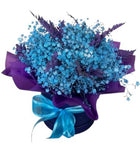 Turquoise Gypsophila with Purple Leaves Box