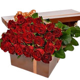 Two Dozen Red Roses Luxury Box - Flowers Box London