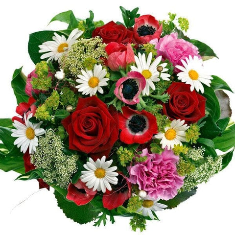 Vibrant Bouquet with Daisy and Anemones - Flowers Box London