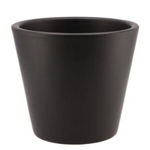 Vinci Matt Luxury Ceramic Black Container Pot