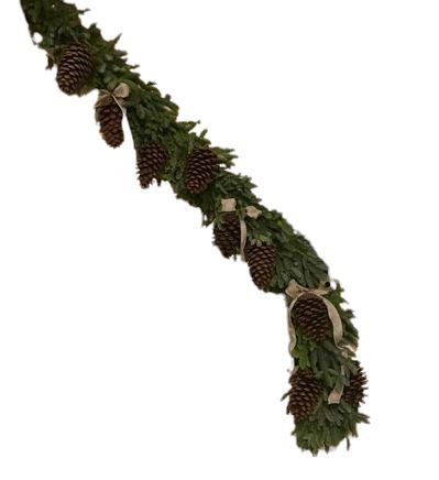 Vintage Spruce Garland with Large Cones - Flowers Box London