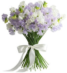 White and Lilac Sweet Pea Bouquet