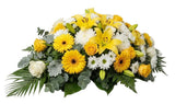 White and Yellow Casket Cover - Flowers Box London