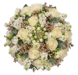 White Bouquet with Lilac - Flowers Box London