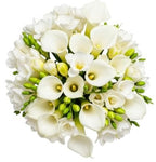 White Calla Lily and Freesia Bouquet - Flowers Box London