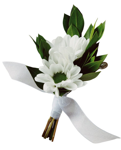 White Daisy Chrysanthemum Buttonhole